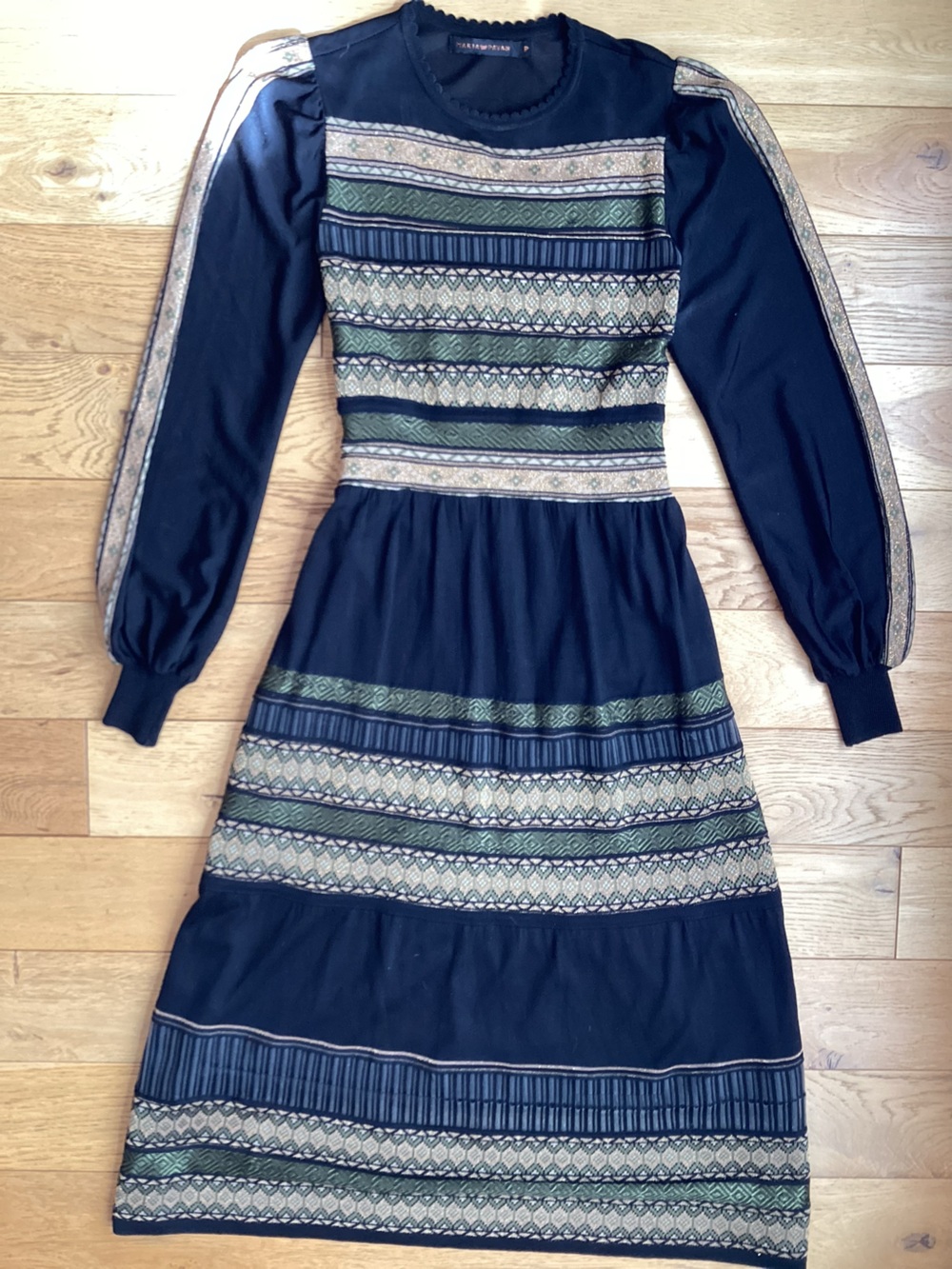 Maria Pavan multicolor knit maxi dress